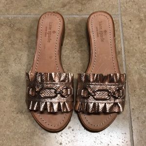 Kate Spade Rose Gold Slide Sandals